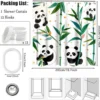 Unyqoos® Water- en Schimmelbestendig Douchegordijn met Panda en Bladeren, Inclusief Ringen, 200 x 200 cm