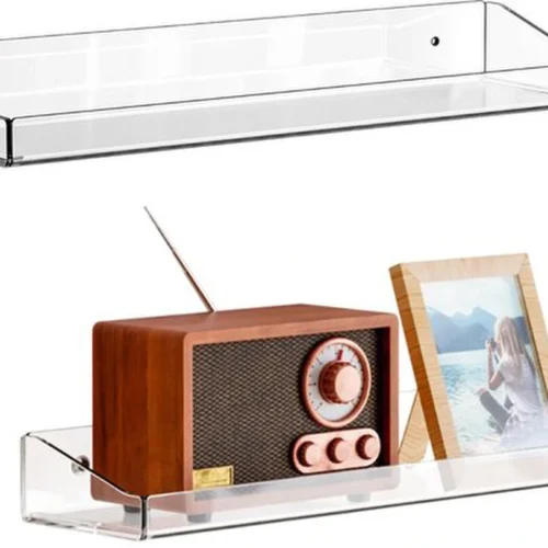 P-87213236115520-20260406081621.webp Unyqoos® Set van 2 veelzijdige acryl zwevende wandrekken voor elke kamer zonder boren