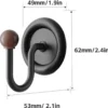 P-87213236138221-20260406115739.webp Unyqoos® Set van 4 zelfklevende ronde wandhaken met houtnerf voor diverse ruimtes