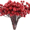 P-87213236145840-20260406093041.webp Unyqoos® Set van 20 rode kunstbessentakken voor veelzijdige kerstversiering