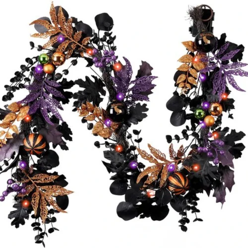 Unyqoos® Halloween-slinger met LED-licht en onbreekbare ornamenten voor feestelijke decoratie