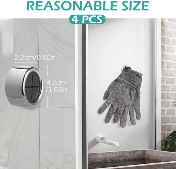 P-87213236165021-20260405182011.webp Unyqoos® Set van 4 zelfklevende handdoekhaken voor keuken en badkamer organisatie