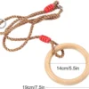 Unyqoos® Houten gymnastiekringen set voor veelzijdige fitness en speelplezier