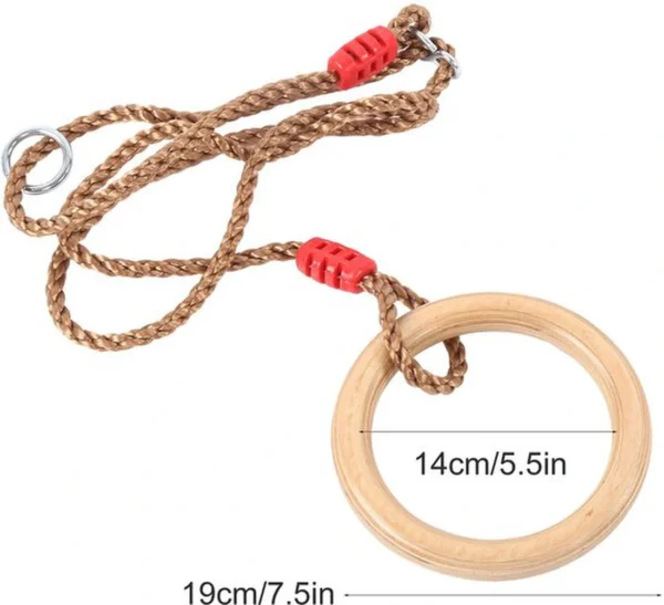 Unyqoos® Houten gymnastiekringen set voor veelzijdige fitness en speelplezier
