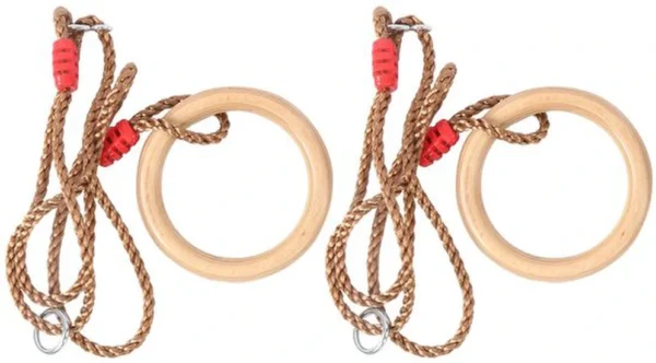 Unyqoos® Houten gymnastiekringen set voor veelzijdige fitness en speelplezier