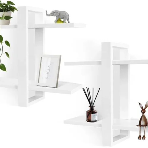 P-87213236198310-20260406081308.webp Unyqoos® Set van 2 stijlvolle zwevende wandplanken voor elke ruimte in huis of kantoor