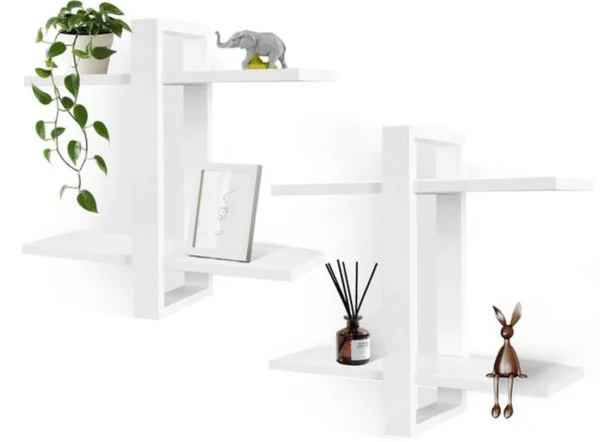P-87213236198310-20260406081308.webp Unyqoos® Set van 2 stijlvolle zwevende wandplanken voor elke ruimte in huis of kantoor
