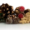 Unyqoos® Set van 6 Natuurlijke Kerstdecoraties met Kegels en Takken voor Feestelijke Sfeer