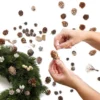 Unyqoos® Set van 6 Natuurlijke Kerstdecoraties met Kegels en Takken voor Feestelijke Sfeer