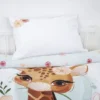 Unyqoos® Kinderbeddengoedset met Giraffe Motief en Omkeerbaar Ontwerp van Katoen