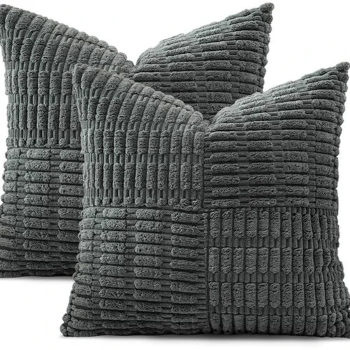P-87213236248110-20260406113523.webp Unyqoos® Set van 2 decoratieve kussenslopen met gestreept corduroy ontwerp voor elk interieur
