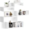 P-87213236250160-20260406082653.webp Unyqoos® Set van vijf zwevende wandplanken voor stijlvolle decoratie en opslag