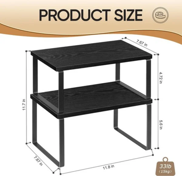 P-87213236255732-20260406102951.webp Unyqoos® Uitbreidbare en stapelbare keukenkastorganizer set van 4 voor optimale opbergruimte