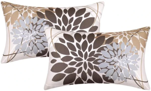 Unyqoos® Decoratieve kussenhoezen met geometrisch bloemenpatroon voor binnen en buiten