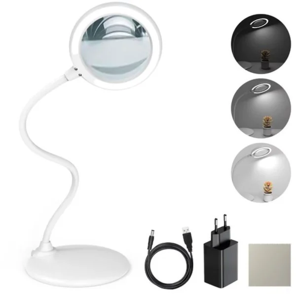 Unyqoos® Verstelbaar vergrootglas met LED-verlichting voor hobby's en professioneel gebruik