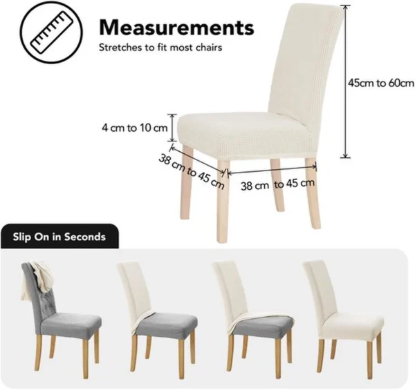 Unyqoos® Elastische stoelhoezen set van 2 voor veelzijdige bescherming en decoratie