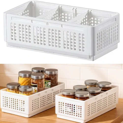 Unyqoos® Opvouwbare opbergdoos met vakken voor keuken en badkamer organisatie