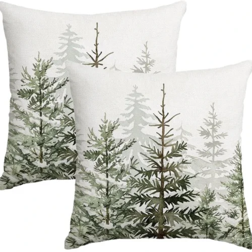 P-87213236295260-20260406113702.webp Unyqoos® Set van 2 decoratieve kerstkussenhoezen voor sfeervolle winterdecoratie