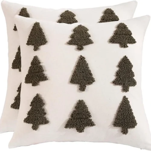 P-87213236303620-20260406113747.webp Unyqoos® Set van 2 decoratieve kussenhoezen met kerstboomontwerp voor binnengebruik