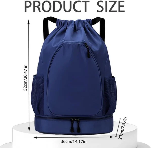 Unyqoos® Multifunctionele Waterdichte Gymtas met Trekkoord en Meerdere Vakken voor Sport en Reizen