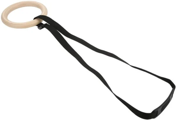 Unyqoos® Houten gymnastiekringen met verstelbare riemen voor veelzijdige lichaamstraining