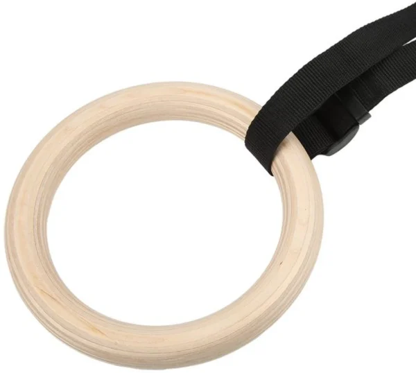 Unyqoos® Houten gymnastiekringen met verstelbare riemen voor veelzijdige lichaamstraining