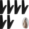 P-87213236426620-20260406120459.webp Unyqoos® Set van zes zwarte wandhaken voor diverse ruimtes en toepassingen