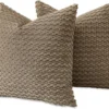 Unyqoos® Set van 2 zachte bruine sierkussenslopen van ribfluweel voor interieurdecoratie