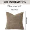 Unyqoos® Set van 2 zachte bruine sierkussenslopen van ribfluweel voor interieurdecoratie
