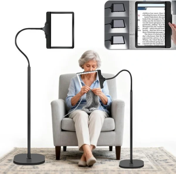 Unyqoos® Oplaadbaar vergrootglas met led-verlichting en flexibele zwanenhals voor veelzijdig gebruik extra lang