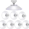 Unyqoos® Set van 8 transparante zuignappen met schroefdraad voor diverse toepassingen