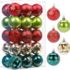 Unyqoos® Kerstballen set van 30 stuks in rood, en goud voor feestelijke decoratie