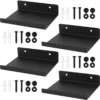 P-87213236535070-20260406082914.webp Unyqoos® Set van vier zwarte wandrekken voor veelzijdige opslag en decoratie