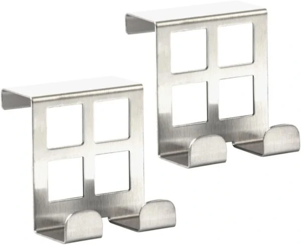 P-87213236547710-20260406120916.webp Unyqoos® Set van twee roestvrijstalen ophanghaken voor deur, ideaal voor badkamer