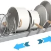 Unyqoos® Uittrekbare en verstelbare potdekselhouder voor keuken en kantoor met antislip ontwerp