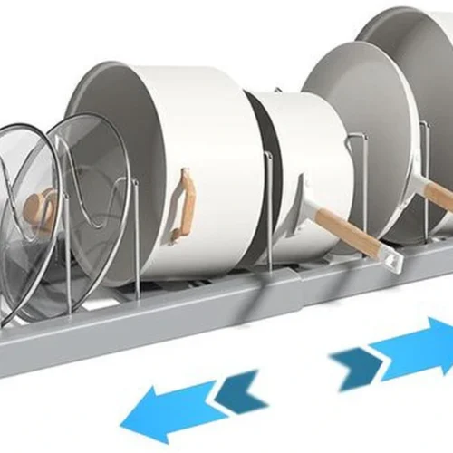 P-87213236558220-20260406094918.webp Unyqoos® Uittrekbare en verstelbare potdekselhouder voor keuken en kantoor met antislip ontwerp