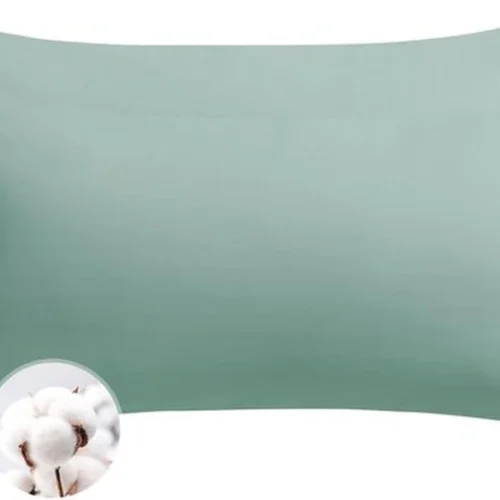 P-87213236565530-20260406114024.webp Unyqoos® Katoenen kussenslopen set van 2, ademend en zacht, 40 x 80 cm, met ritssluiting, saliegroen