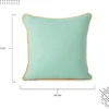 P-87213236585641-20260406111915.webp Unyqoos® Tweekleurige kussenslopen set van 2 in mango en mintgroen voor moderne woonstijl