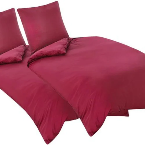 Unyqoos® Beddengoedset van Zacht Microvezel voor Comfortabele Nachtrust, 4-delig, Rood, Met Praktische Ritssluitingen en Bandjes