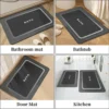 Unyqoos® Donkergrijze antislip badmat met snelle absorptie en wasbare functie