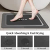 Unyqoos® Donkergrijze antislip badmat met snelle absorptie en wasbare functie