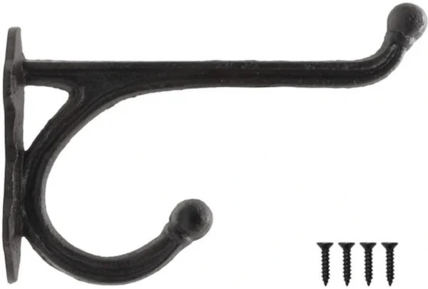 Unyqoos® Charmante zwarte wandhaken voor landelijke en vintage interieurstijlen