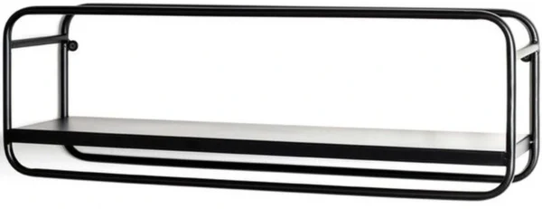 Unyqoos® Modern zwart metalen wandrek voor stijlvolle en efficiënte opslag