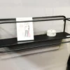 Unyqoos® Modern zwart metalen wandrek voor stijlvolle en efficiënte opslag