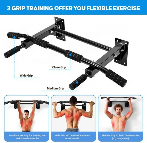 P-87213236668803-20260405102900.webp Unyqoos® Wandgemonteerde multifunctionele trainingsstang voor thuisfitness met antislipgrepen