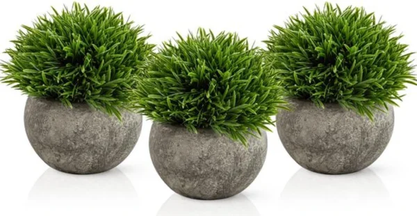 Unyqoos® Set van 3 levensechte decoratieve planten in potten voor elk interieur