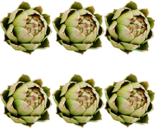 P-87213236721190-20260405135456.webp Unyqoos® Set van 6 Realistische Kunstmatige Artisjokken voor Decoratie en Styling