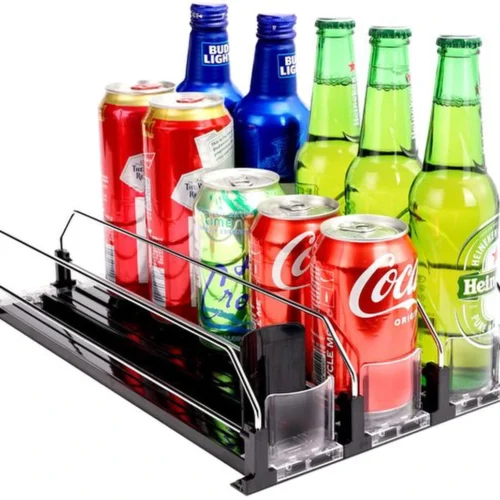 P-87213236739250-20260406094737.webp Unyqoos® Ruimtebesparende automatische blikjeshouder voor koelkast en voorraadkast
