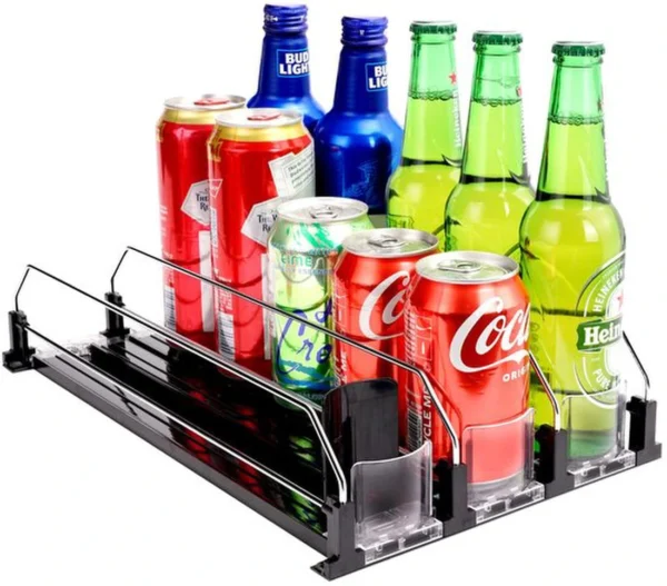 P-87213236739250-20260406094737.webp Unyqoos® Ruimtebesparende automatische blikjeshouder voor koelkast en voorraadkast