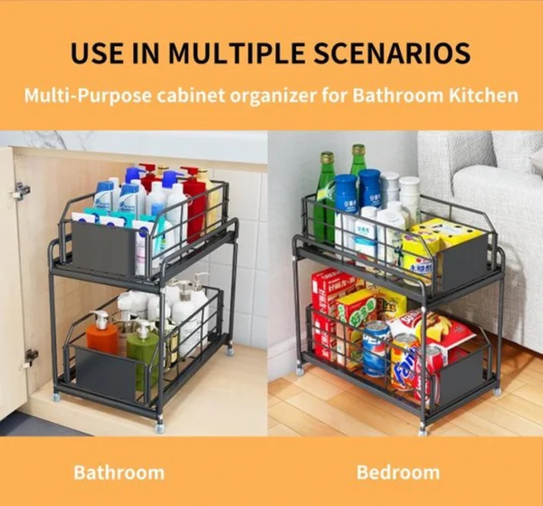 P-872132367403810-20260406095828.webp Unyqoos® Metalen keukenkast organizer met schuiflade en antislip ontwerp